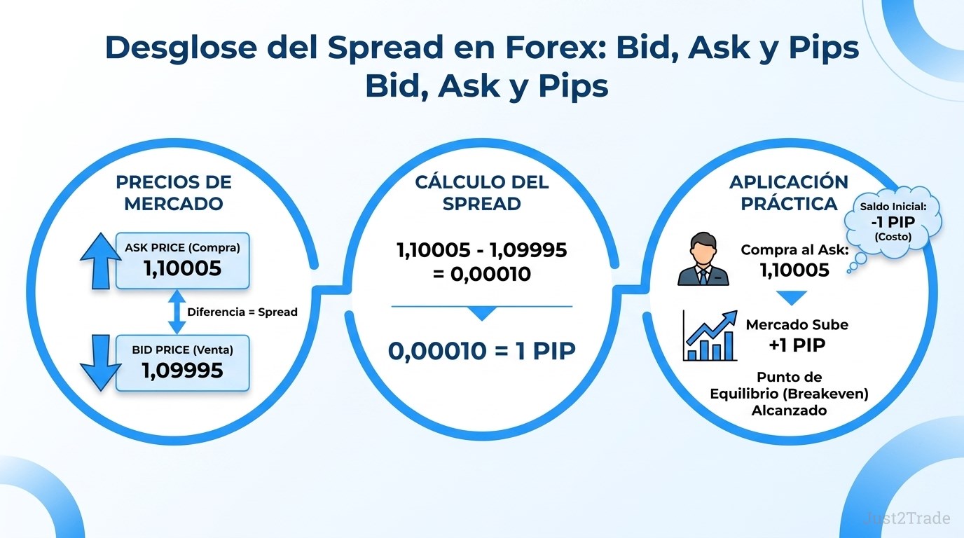 Qué es el Spread en Forex: Bid, Ask y Brokers con Spread Bajo | ﻿Just2Trade